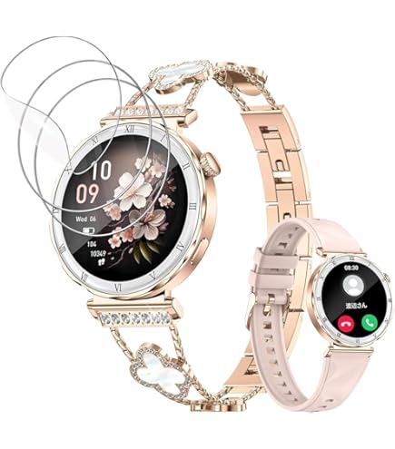 Amazon | スマートウォッチ レディース【2025革新モデル】丸型 軽量